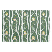 フウお洒落ルと樺の木の木柄 枕カバー (裏面-左)