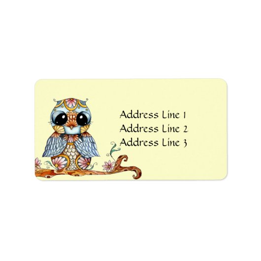 フウお洒落ルカラフル住所 シール (正面)