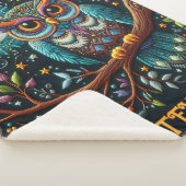 フウお洒落ル刺フェイクしゅうシェルパ毛布 シェルパブランケット (3/4)