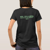フウお洒落ル水彩スタイル名学校 Tシャツ (裏面)