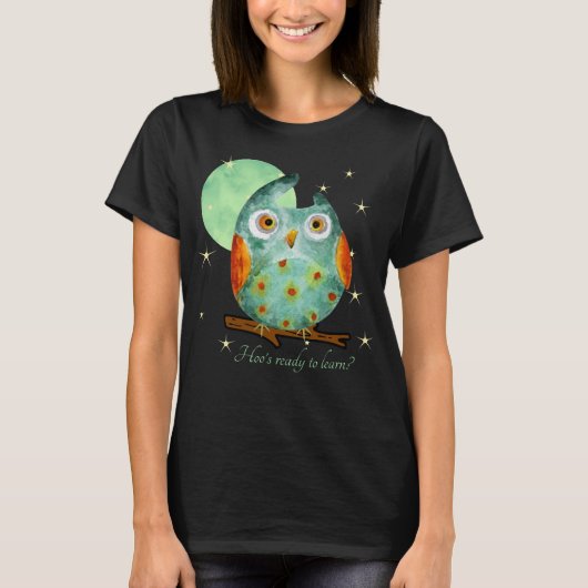 フウお洒落ル水彩スタイル名学校 Tシャツ (正面)