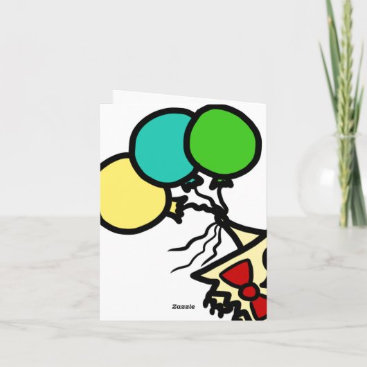 フウはフクロウと誕生日の誕生日カードを持っていた カード (裏面)