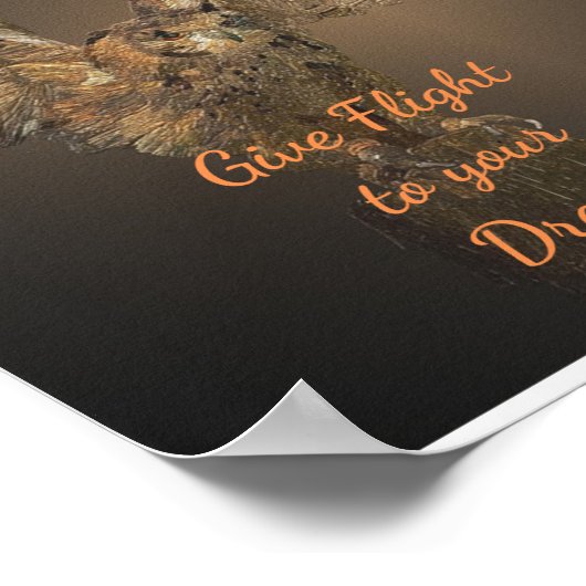 フウやる気を起こさせるル与え引用文の夢へ ポスター (角)