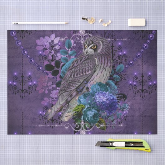 フウエレガントルフローラヴィンテージシャンデリアと宝石 薄葉紙 (クラフト)