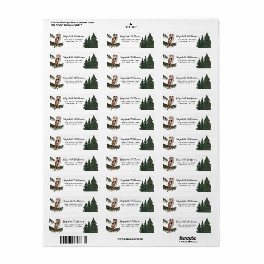 フウエレガントル差出人住所ラベル ラベル (フルシート)