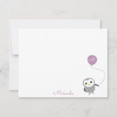 フウカスタムル有難うグレーとライトパープル ノートカード (正面)