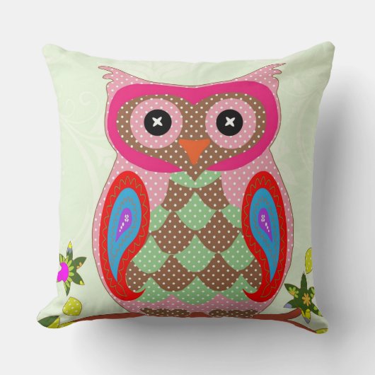 フウカラフルルデザイン16 x 16ラウンド クッション (正面)