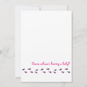 フウカラフルル華美ベビーシャワー招待状 招待状 (裏面)