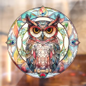 フウカラフルル鳥のアートフェイクステンドグラス ウィンドウサイン (シート2)