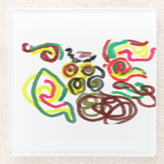 フウクールルが好き ガラスコースター (正面)