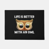 フウクールル女子男性へ夜行性鳥の動物 ドアマット (正面)