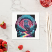 フウサイケデリックル・マンダラトリップ（幻覚体験）のような – 森の芸術 スタンダードカクテルナプキン (インサイチュ)