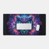 フウサイケデリックル、目を引くネオン動物 デスクマット (キーボード&マウス)