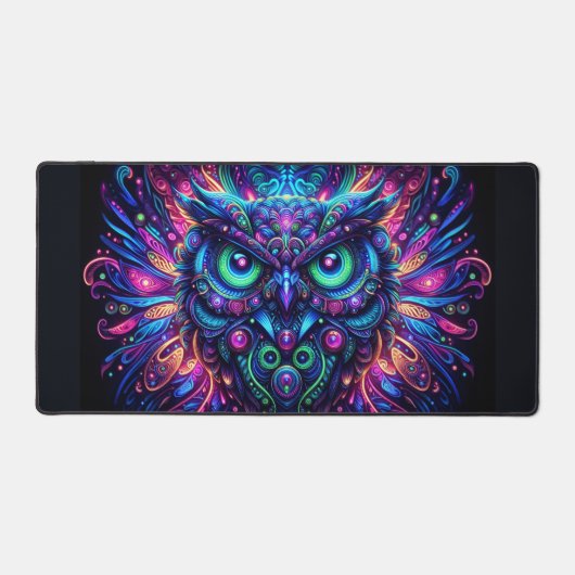 フウサイケデリックル、目を引くネオン動物 デスクマット (正面)