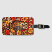 フウストライプのルと《植物》百日草の花 ラゲッジタグ (正面横)