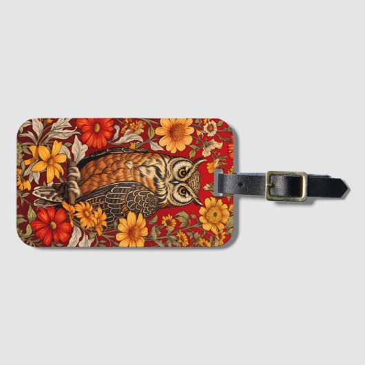 フウストライプのルと《植物》百日草の花 ラゲッジタグ (正面横)