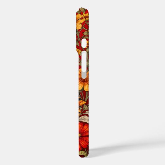 フウストライプのルと《植物》百日草の花 Case-Mate iPhoneケース (裏面 / 左)