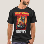 フウニー・フォークリフト認定オペレータードライバーmaverick tシャツ (正面)