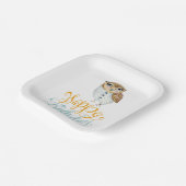 フウファンシール誕生日 ペーパープレート (傾斜あり)