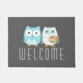 フウル結婚ズの夫婦 |かわいい新郎新婦カスタム ドアマット (正面)