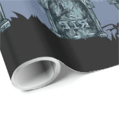 フウ不気味ルが月に浮かぶハロウィーン墓地 ラッピングペーパー (ロールコーナー)