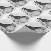 フウ中国のル鳩インクスケッチ ラッピングペーパー (角)