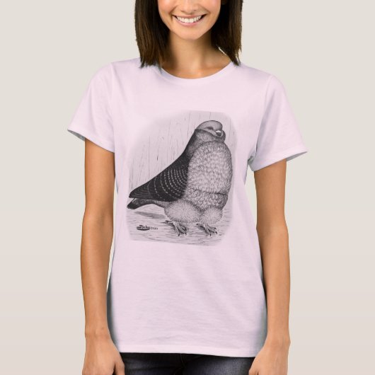 フウ中国のル鳩インクスケッチ Tシャツ (正面)