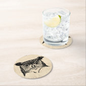 フウ図解入りの、写真付きのル芸術 ラウンドペーパーコースター (インサイチュ)