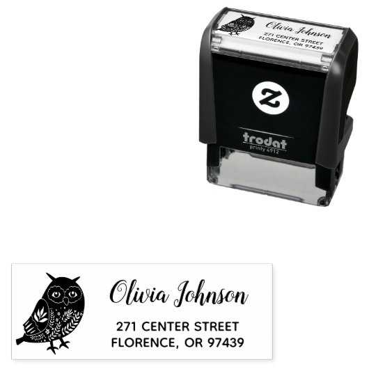 フウ素朴ルパーソナライズされた差出人住所 セルフインキングスタンプ (インサイチュ)