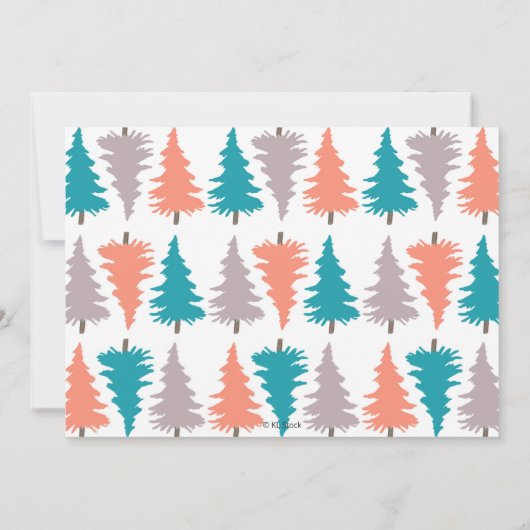 フウ素朴ル森子供の誕生日パーティー 招待状 (裏面)