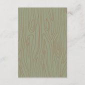 フウ素朴ル樹林赤ちゃんシャワー エンクロージャーカード (裏面)