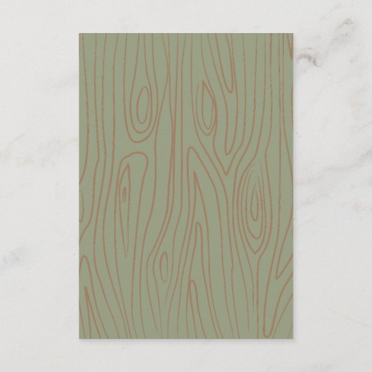 フウ素朴ル樹林赤ちゃんシャワー エンクロージャーカード (裏面)