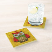 フウ絵を描ル ガラスコースター (アングル)