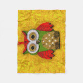 フウ絵を描ル フリースブランケット (正面)