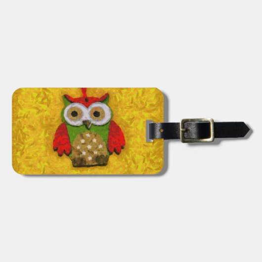 フウ絵を描ル ラゲッジタグ (正面横)