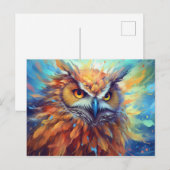 フウ絵画ルの抽象芸術アカラフルート水色 ポストカード (正面/裏面)