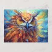 フウ絵画ルの抽象芸術アカラフルート水色 ポストカード (正面)