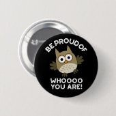 フウ誇りを持ったル・プンおもしろい・ダークBG 缶バッジ (正面&裏面)