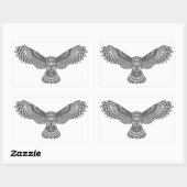 フウ飛んでいるル・ゼンドール 長方形シール (シート)