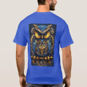 「フウ魅力的ルプリントTシャツ – 羽を引き立てる Tシャツ (裏面)