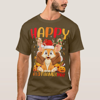 フェおもしろいンネックキツネラバーハッピーフェンネックキツネハローサンキュー Tシャツ