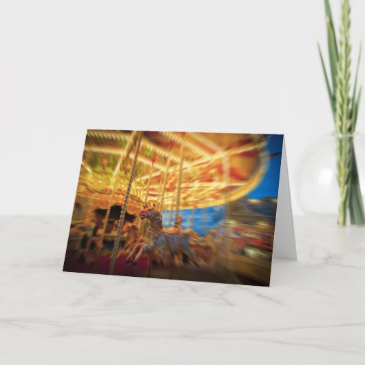 フェアおもしろいグリーティングカードの全回転木馬 カード (正面)