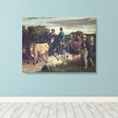 フェアから戻る旗手の農夫 キャンバスプリント (インサイチュ (ウッドフロア))