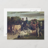 フェアから戻る旗手の農夫 ポストカード (正面/裏面)