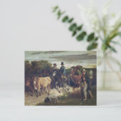 フェアから戻る旗手の農夫 ポストカード (スタンド正面)