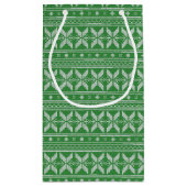 フェアアイルのクリスマスニットパターン スモールペーパーバッグ (裏面)