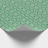 フェアアイルのクリスマスニットパターン ラッピングペーパー (角)