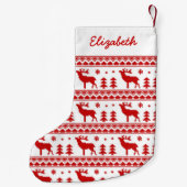 フェアアイルクリスマスセーターパターン スモールクリスマスストッキング (裏面)