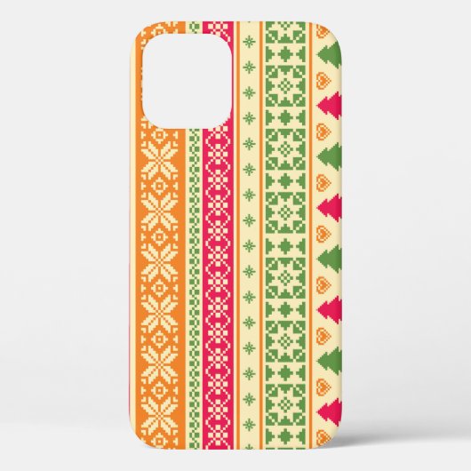 フェアアイルスタイルクリスマスシームレス Case-Mate iPhoneケース (裏面)