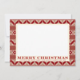 フェアアイルニットのセーターパターンクリスマス カード